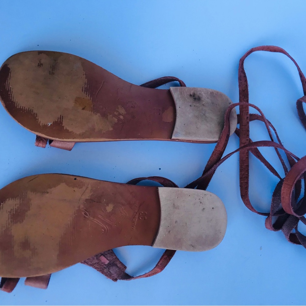 Free People Oliviera Wrap Sandals Tan - Picture 5 of 6